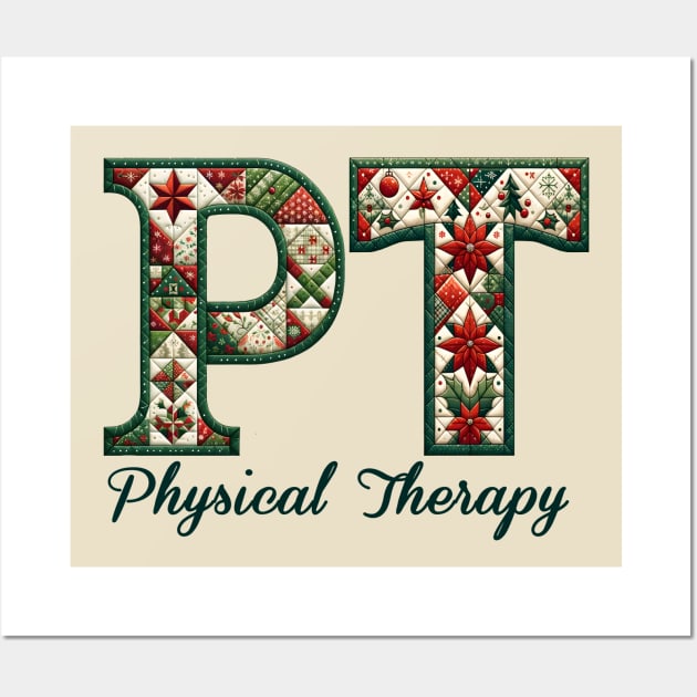 Physical Therapy PT Country Christmas Quilt Pattern PT Wall Art by TeeCreations